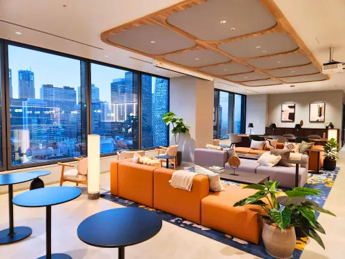 Elevated Skyline Lounge With Adaptable Design for Meaningful Discussions
