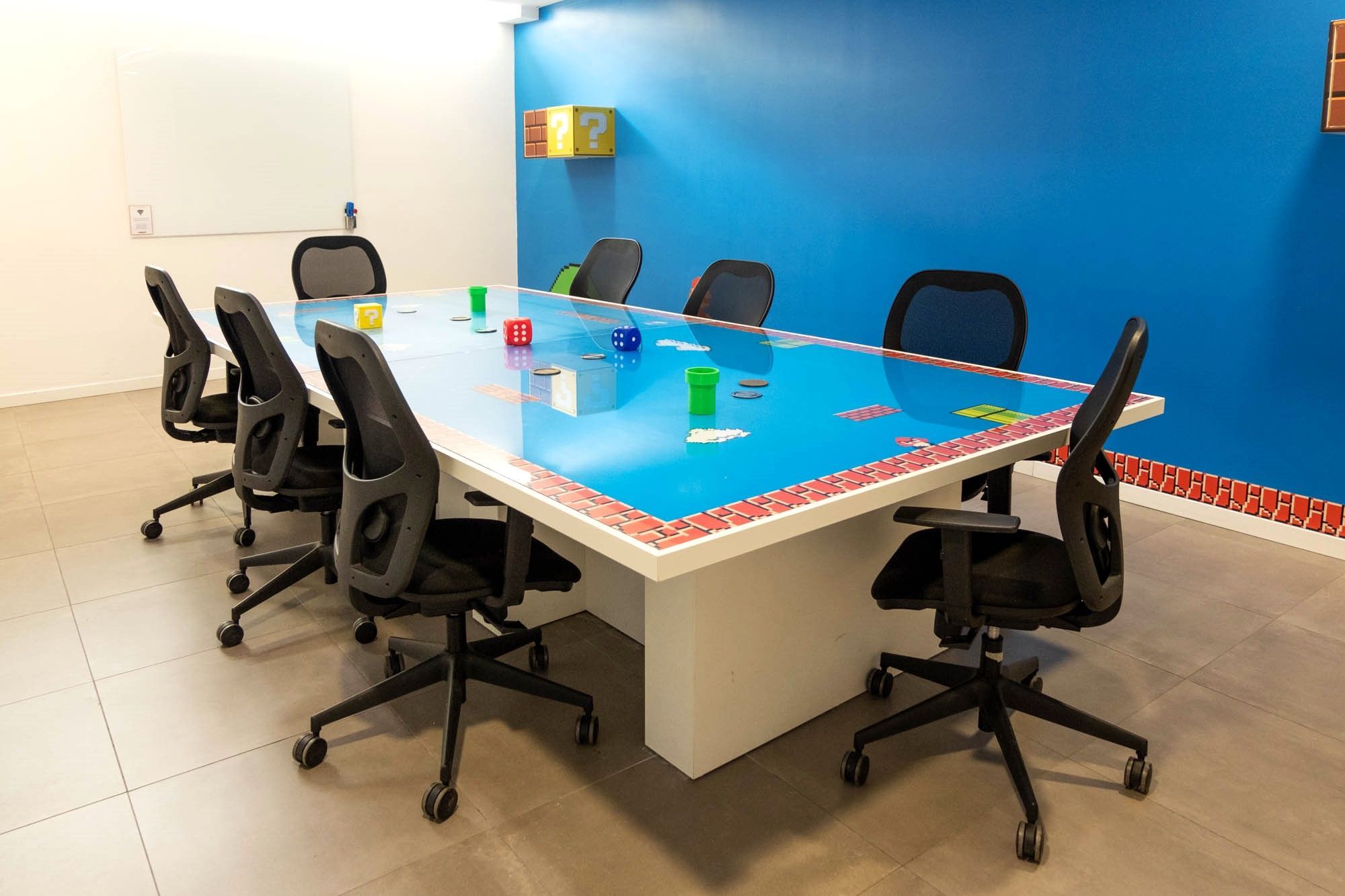 A unique venue in a game-themed meeting room with pixel wall art.jpg