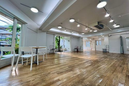 Sleek Luminous Space With Open Balcony and Wooden Flooring for Pop-Ups and Exhibits