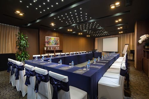 Elegant Meeting Room With Lighting for Dynamic Seminars and Symposiums