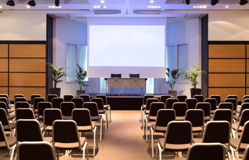 Bright and Versatile Venue With Wooden Panels and Professional Lighting