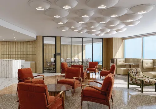Sleek Marble Interiors With Skyline Views for Intimate Gatherings