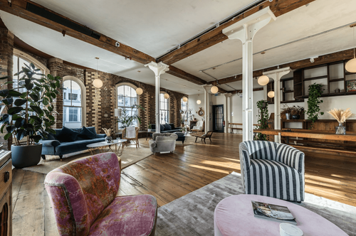 Chic Industrial Loft With Historic Charm for Stylish Corporate Events. Menier Venues. Menier Lounge