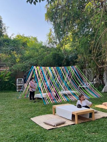 Bohemian Backyard Garden for After-Work Gatherings and Celebrations