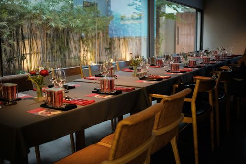 Zen-Inspired Dining Space With Lush Ambience for Intimate Dinners