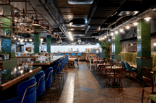 Industrial Restaurant With Sophisticated Interiors
