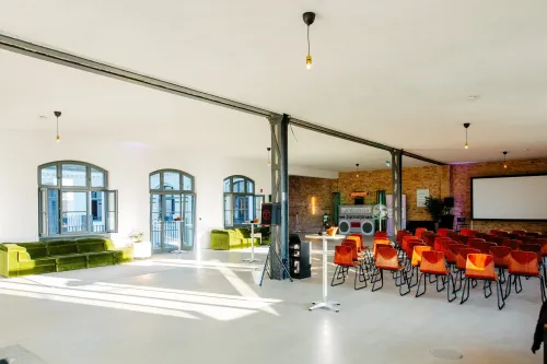 Stylish Industrial Loft With Urban Elegance for Innovative Hackathon Events