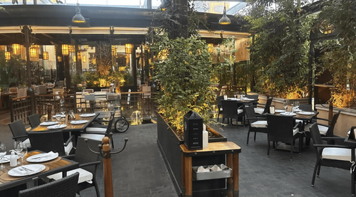Garden Terrace With Amber Glow for Receptions