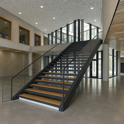 Two-Storey Contemporary Venue With Glass Walls and Concrete Elegance