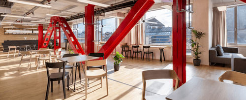 Bold Industrial Space With Natural Light for Creative Team Workshops
