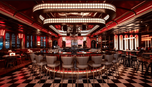 Retro-Futuristic Venue With Timeless Elegance for High-Energy Parties
