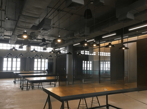 Industrial Chic Co-Working Space for Collaborative Workshops and Seminars