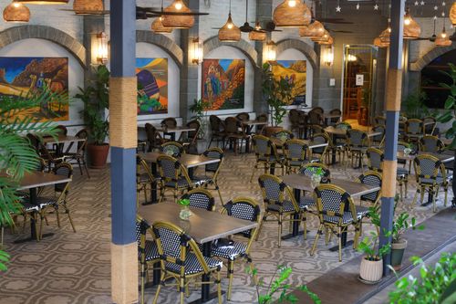 Rustic Mediterranean Courtyard for Dynamic Networking Mixers