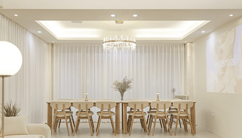 Warm and Stylish Event Space With Spacious Wood Terrace