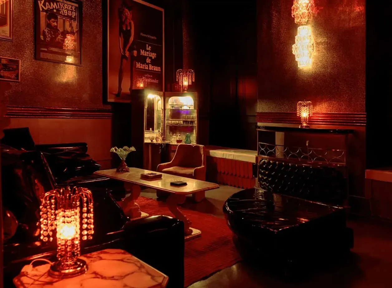 A secret and hidden small party venue with vintage aesthetics.webp