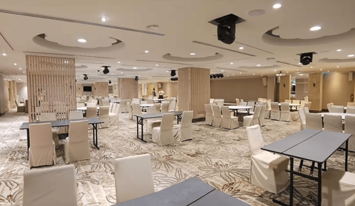 576M² Neutral-Toned Ballroom for Conferences and Receptions