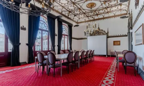 Neoclassical Drawing Room With Ornate Ceiling for Socials