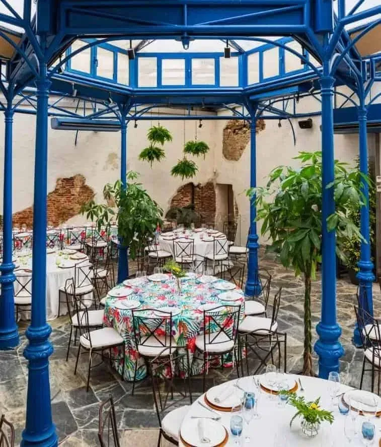 A charming Mediterranean-style corporate summer party venue in Madrid.webp
