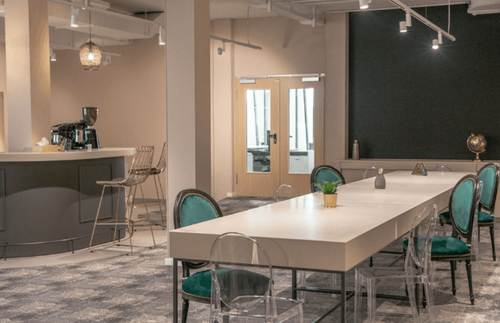 Open Social Space With Integrated Coffee Bar