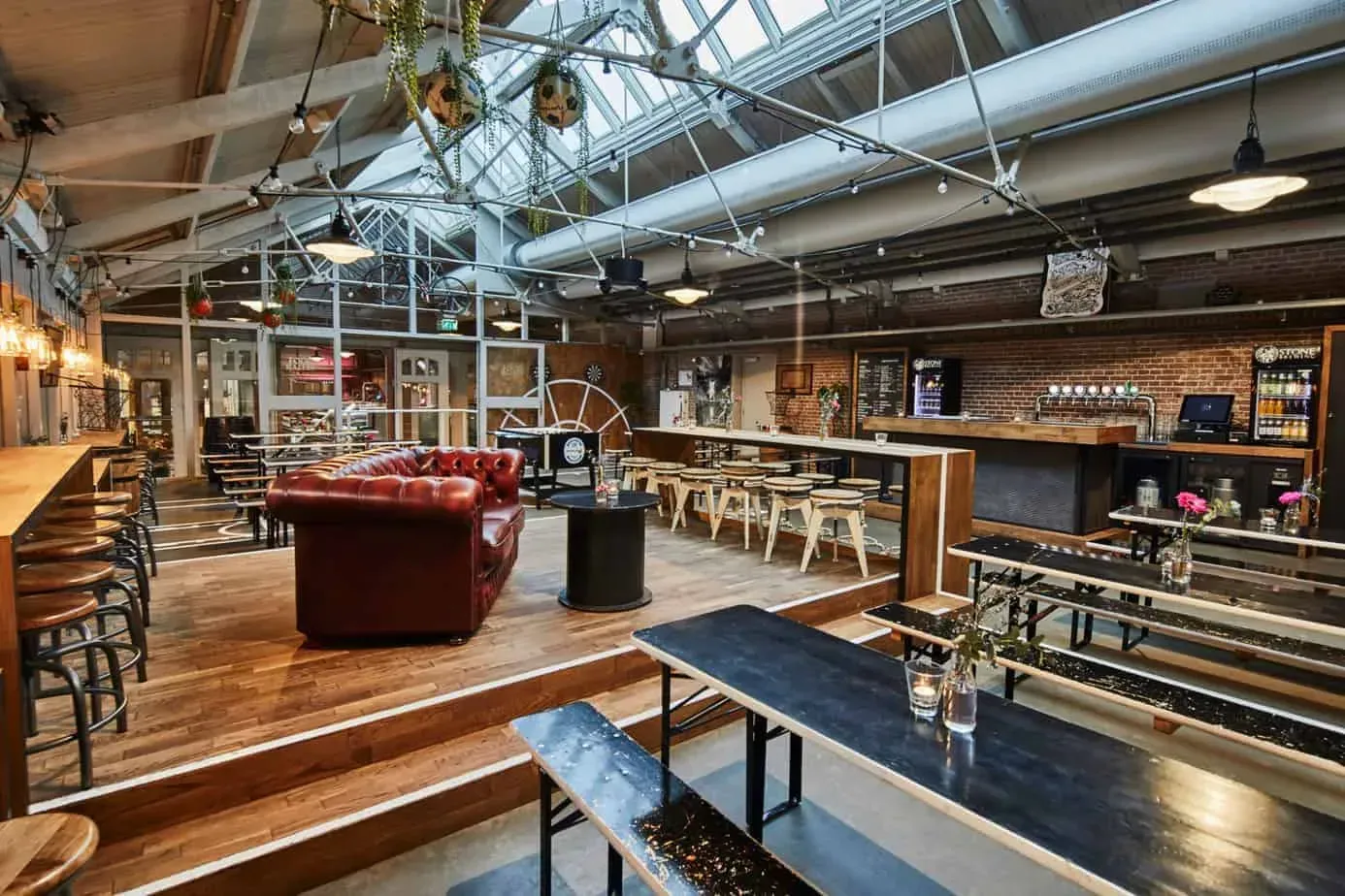Urban Warehouse Retreat With Expansive Skylights for Corporate Celebrations