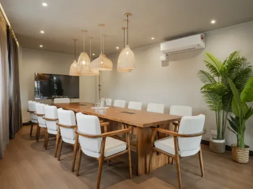 Serene Boardroom With Nature-Inspired Aesthetics for Discussions