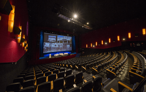 Spacious Auditorium with Cutting-Edge Tech for Corporate Conferences