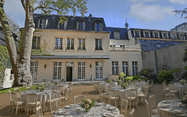 Eiffel-Facing Neo-Classical Mansion With Garden for Large Prestigious Gatherings