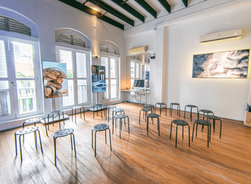 Unique Event Venue With Digital Art
