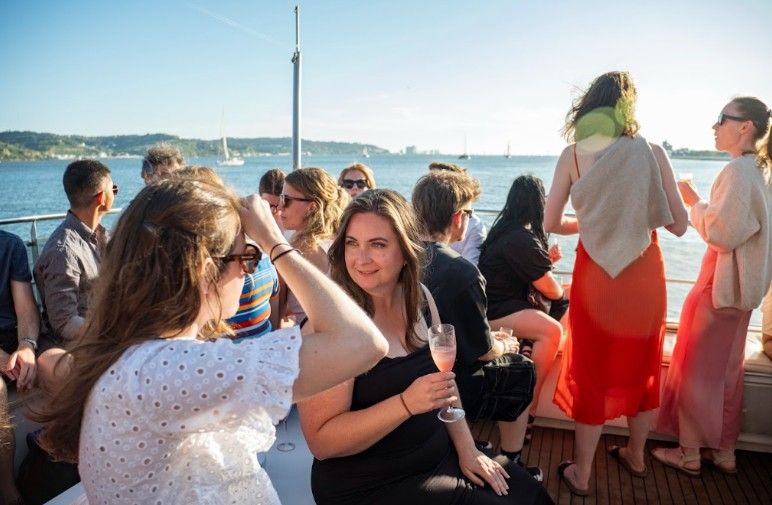 Guests soaked up the sunshine on deck, enjoying drinks and views over the water. (Source- Eventflare).jpg