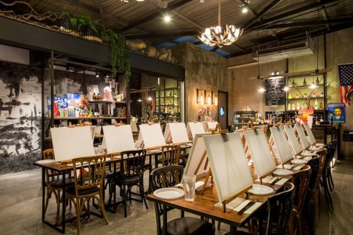 Vibrant Event Venue With Creative Atmosphere