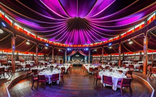 Grand Cirque-Inspired Venue With Starlit Ambience for Glamorous Events
