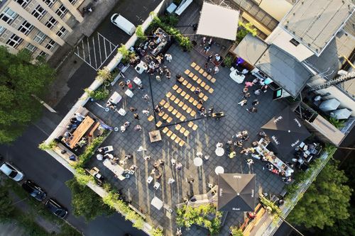 Expansive Rooftop Terrace With Urban Charm for Dynamic Summer Socials
