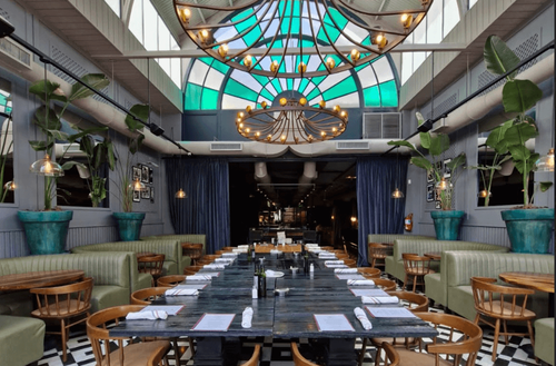 Stunning Art Deco Dining Area with Modern Design and Spacious Layout