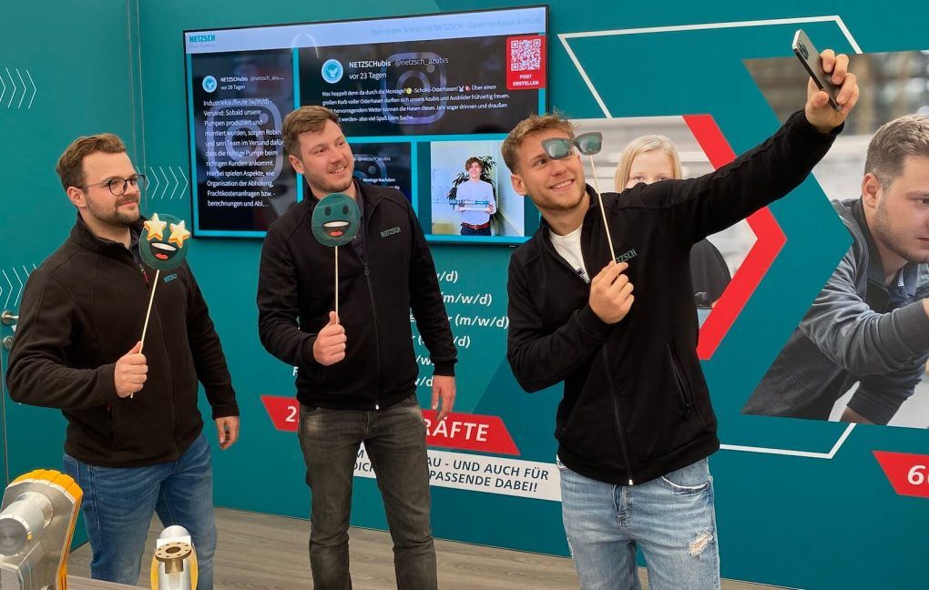 Social media display at event by NETZSCH Pumps & Systems via Walls.io.jpeg