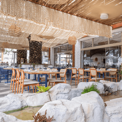 Stunning Mykonos-Inspired Rooftop With Exquisite Aesthetics for Celebratory Dinners