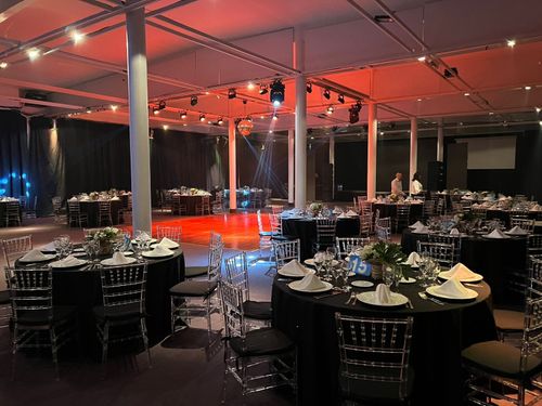 Columned Industrial Hall Transformed for Conferences & Galas