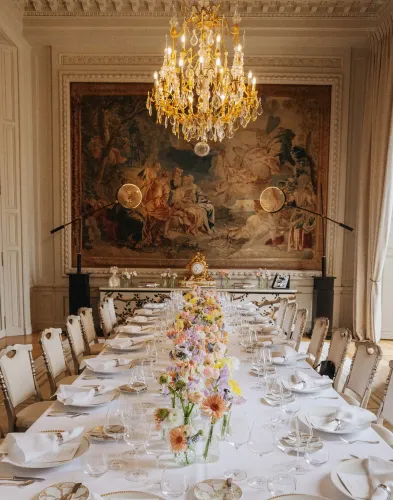 Neoclassical Ballroom With Eiffel Tower Views and Terrace for Exclusive Receptions