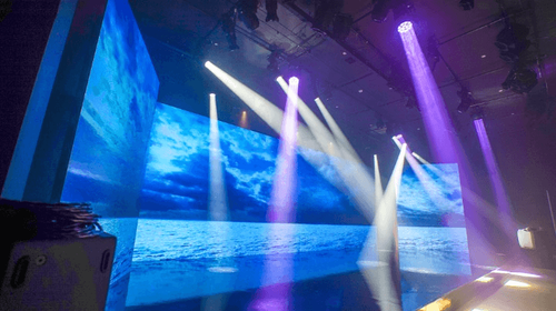 Futuristic Event Hall with 600-Inch LED Wall for Elite Gatherings