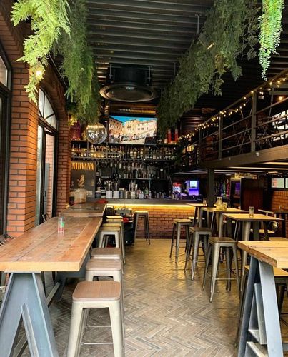 Chic Industrial Cafe With an Outdoor  Terrace for Happy Hour Events